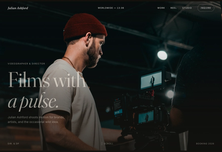 Website hero design mockup